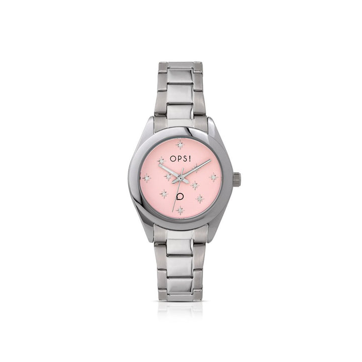 Orologio Donna Ops Acciaio Quarzo Rosa Stelle Lucenti OPSPW-1058-2950