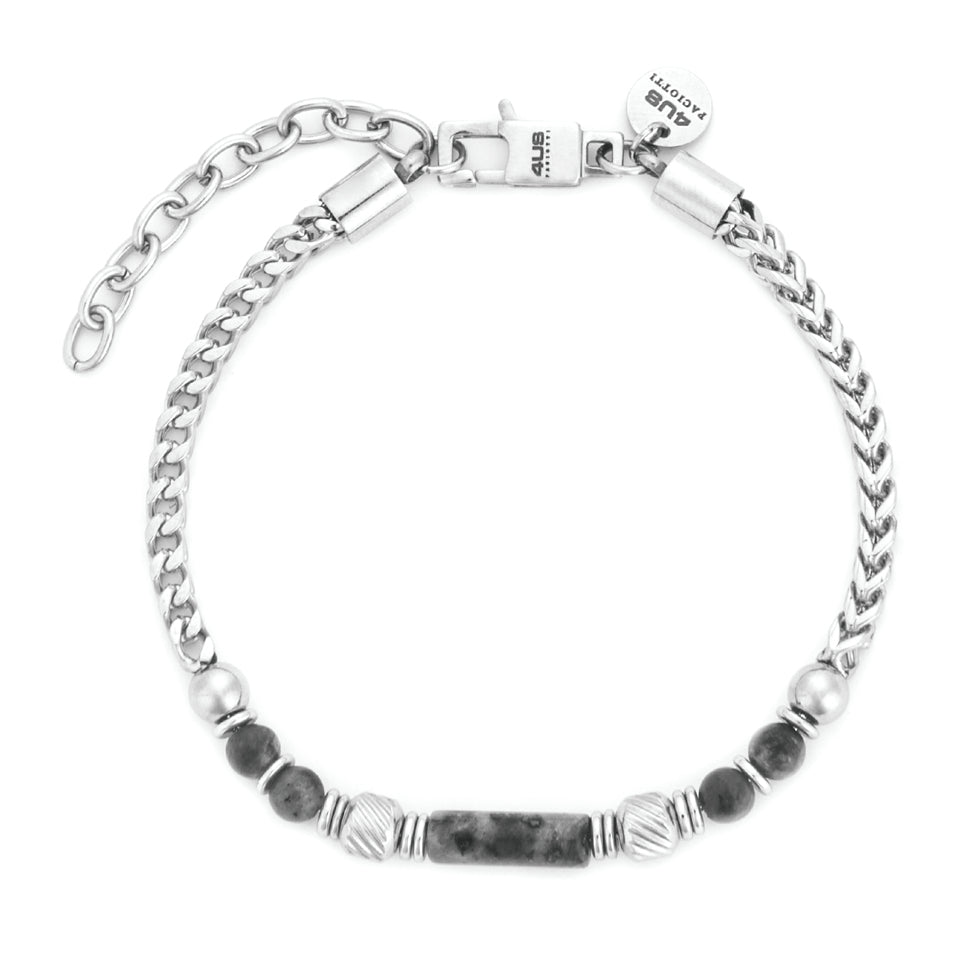 Bracciale 4US Cesare Paciotti Acciaio Con Biglie Grigie 4UBR7808