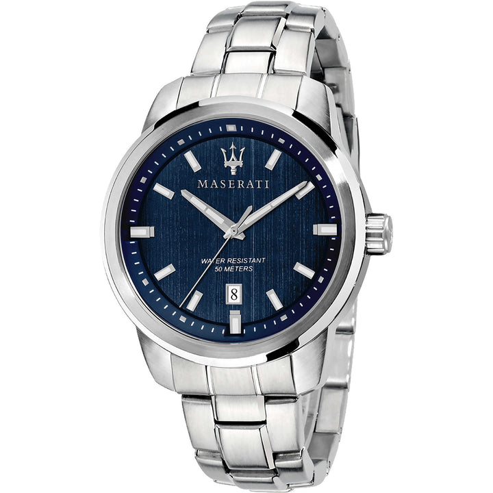 Orologio Uomo Maserati Acciaio Quarzo Solo Tempo Blu Data R8853121004