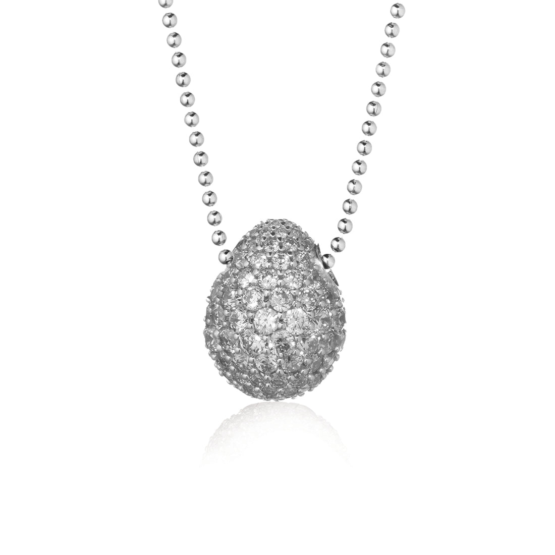 Collana Donna Tsars Argento 925 Ciondolo Ovetto Zirconi 9NINE moonlightmedi