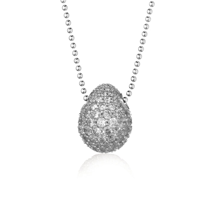 Collana Donna Tsars Argento 925 Ciondolo Ovetto Zirconi 9NINE moonlightmedi