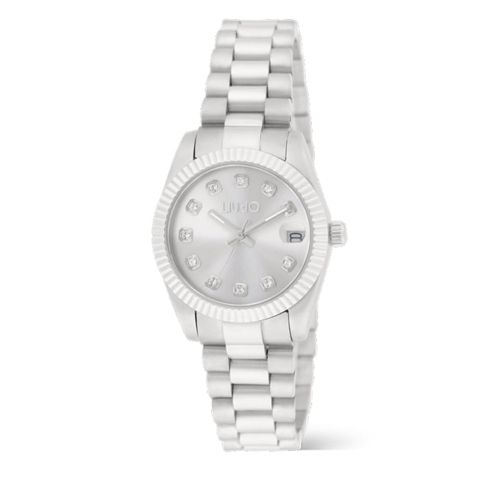 Orologio Donna Liu Jo Argentè Casual Zirconi Bianchi TLJ2481