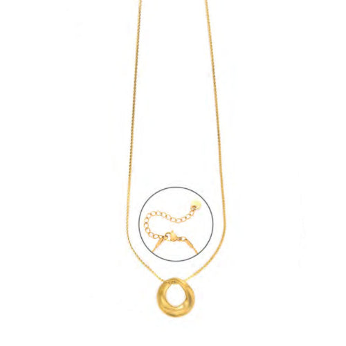 Collana Donna 4US Cesare Paciotti Acciaio Cerchio Oro 4UCL8081W