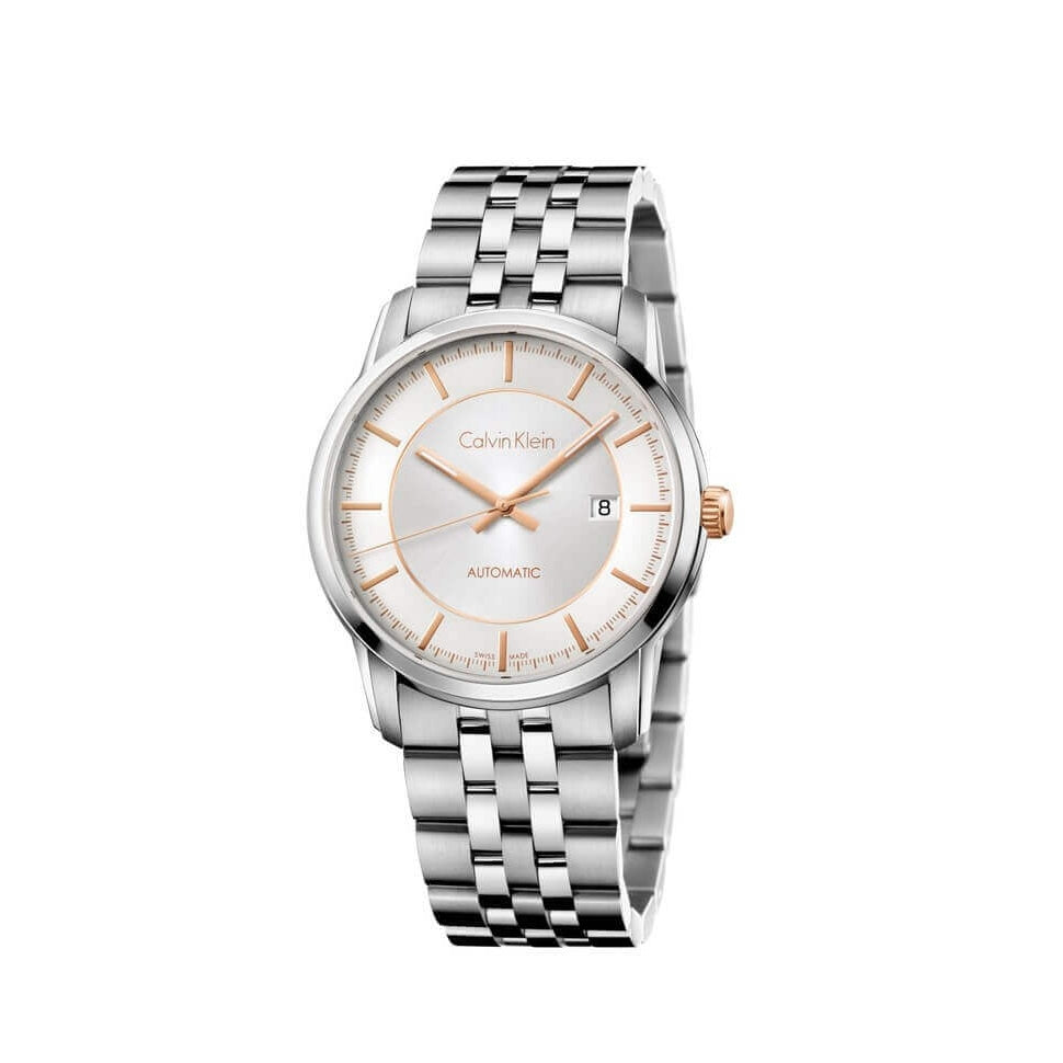 Orologio Uomo Acciaio Calvin Klein Automatico Solo Tempo Blu City Swiss Made