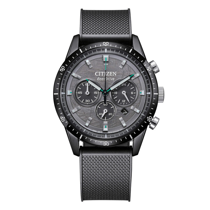 Orologio Uomo Citizen Nero Eco-Drive Cronografo Gomma Data CA4625-02H