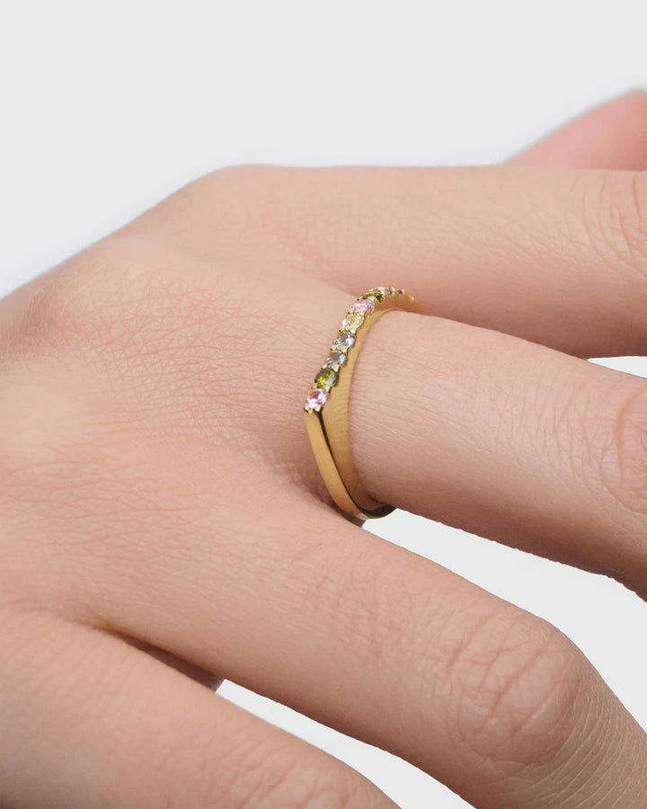 Anello Donna PDP Argento 925 Oro Zirconi AN01-E89-10