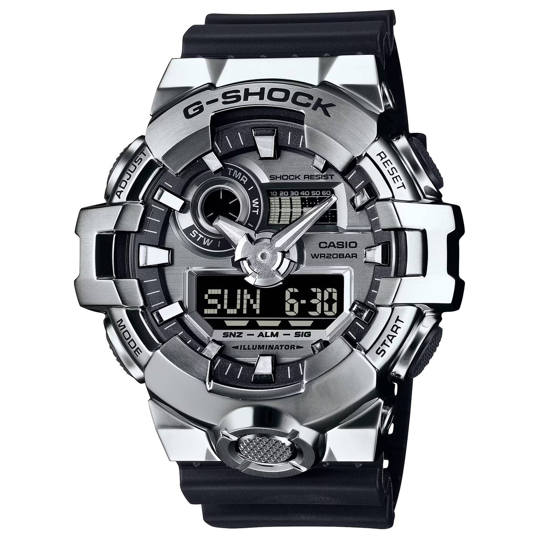 Orologio Uomo Casio G-SHOCK Acciaio Lucido Nero GM-700-1AER