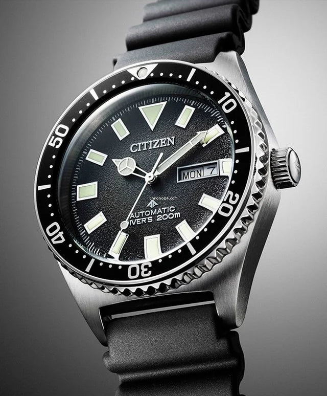 Orologio Uomo Citizen Promaster Automatico Gomma Nero Acciaio NY0120-01E