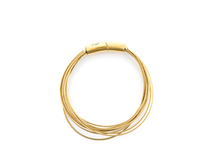 Bracciale Donna Acciaio dorato 4US cesare paciotti  multifilo rigido 4UBR6682W