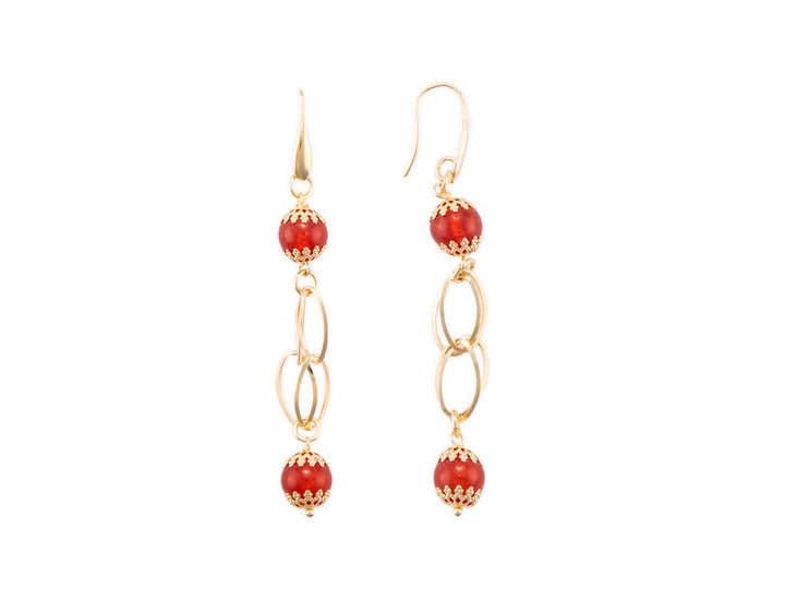 Orecchini Donna 4US Cesare Paciotti Acciaio pendenti con giada giadite 4UOR7231W