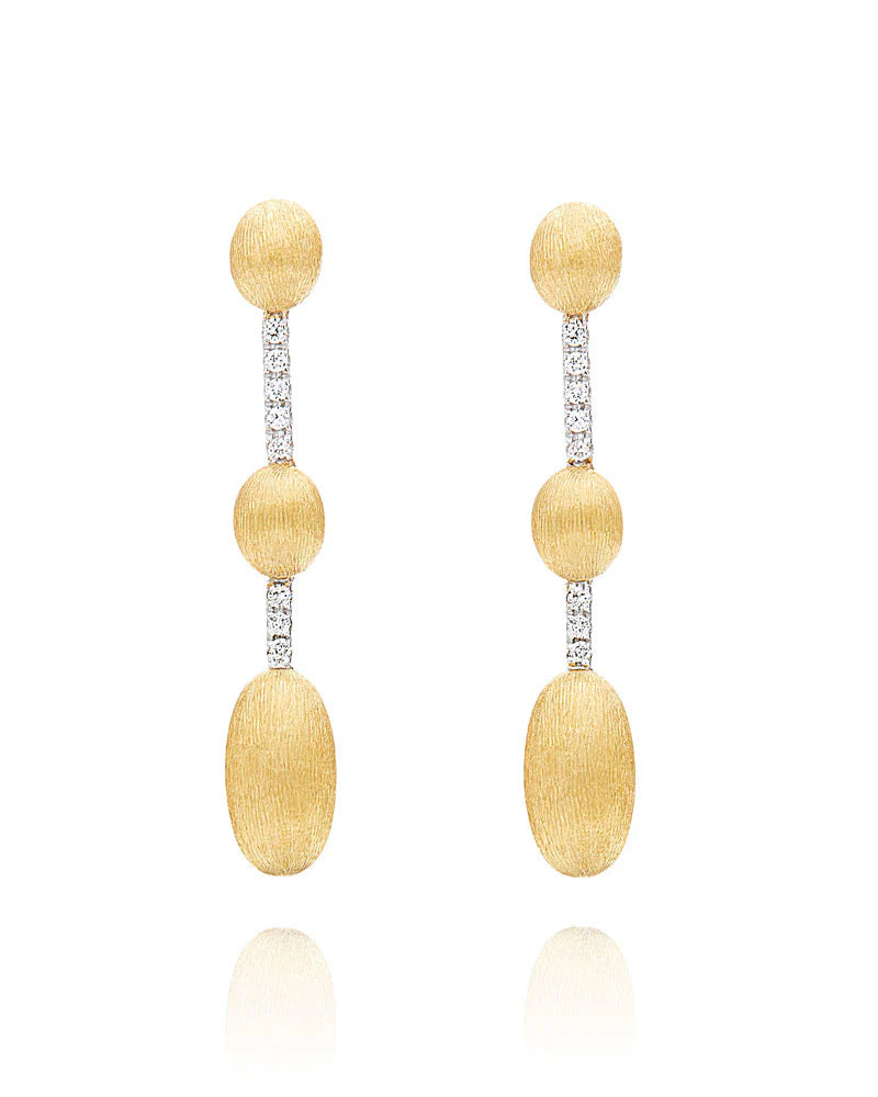 Orecchini Donna Nanis Oro Giallo 18 KT Diamanti con boules pendenti OS1-589