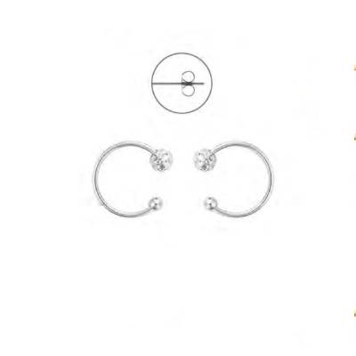 Orecchini Donna 4US Cesare Paciotti Acciaio Semicerchio 4UOR8162W