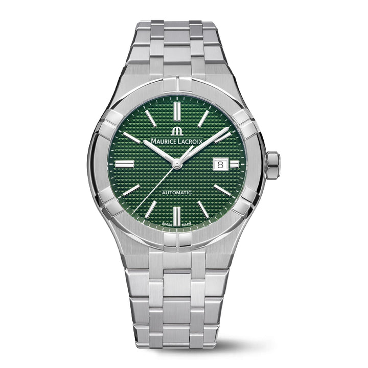 Orologio Uomo Maurice Lacroix Aikon Data Automatico Verde AI6008-SS002-630-1