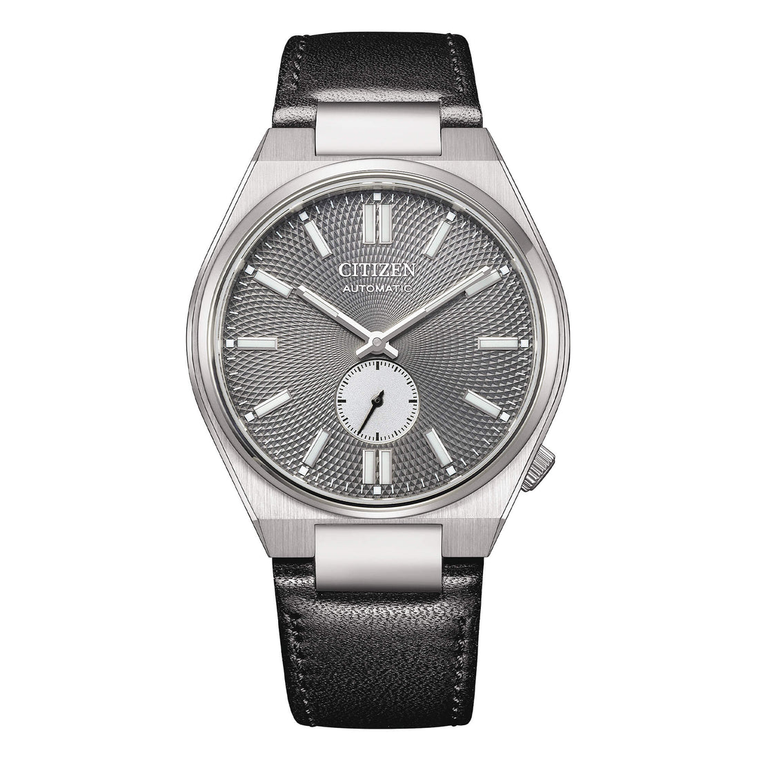 Orologio Uomo Citizen Tsuyosa Piccola Secondi Grigio Pelle Nera Guillochè NK5010-01H