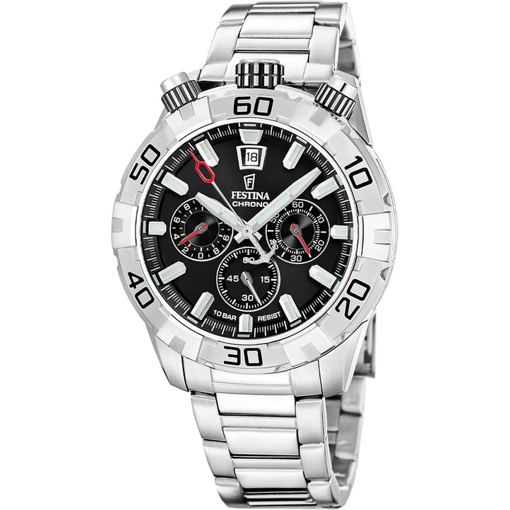 Orologio Uomo Festina Acciaio Cronografo Bullhead Nero F20743/1