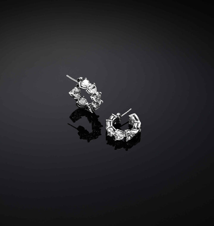 Orecchini Donna Chiara Ferragni Argento 925 Cuori Zirconi Bianchi J19AWJ07