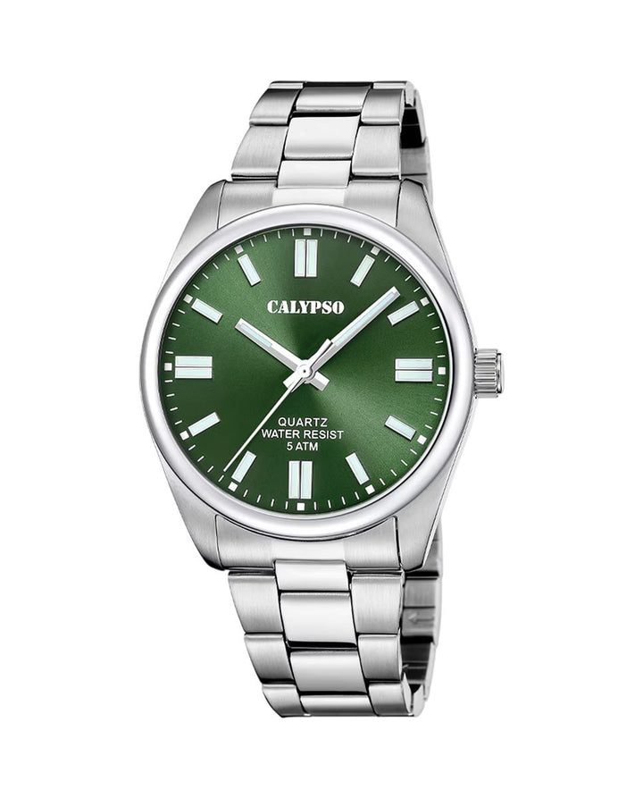 Orologio Uomo Calypso Gomma Quarzo Solo Tempo Acciaio verde K5862/5