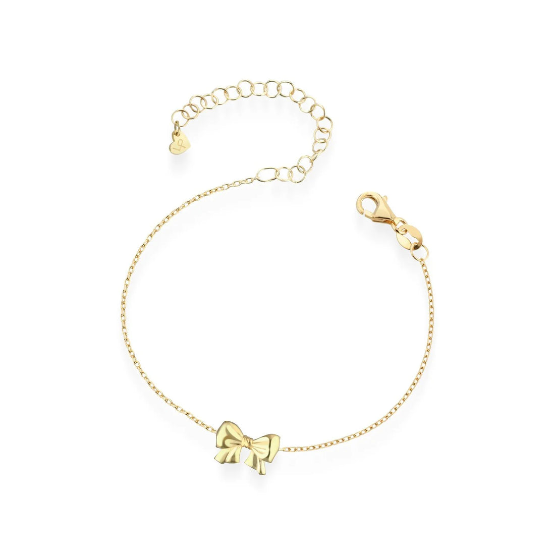 Bracciale Donna Bambina Laura P. Argento Dorato 925 Fiocco Lucido BR0232G