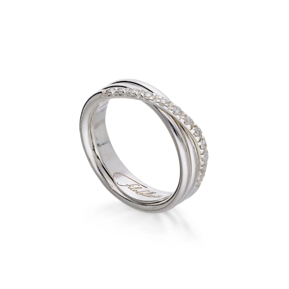 Anello Donna Filodellavita Rubinia 3 Fili Argento 925 Diamanti Bianchi mis 14 AN8ABT