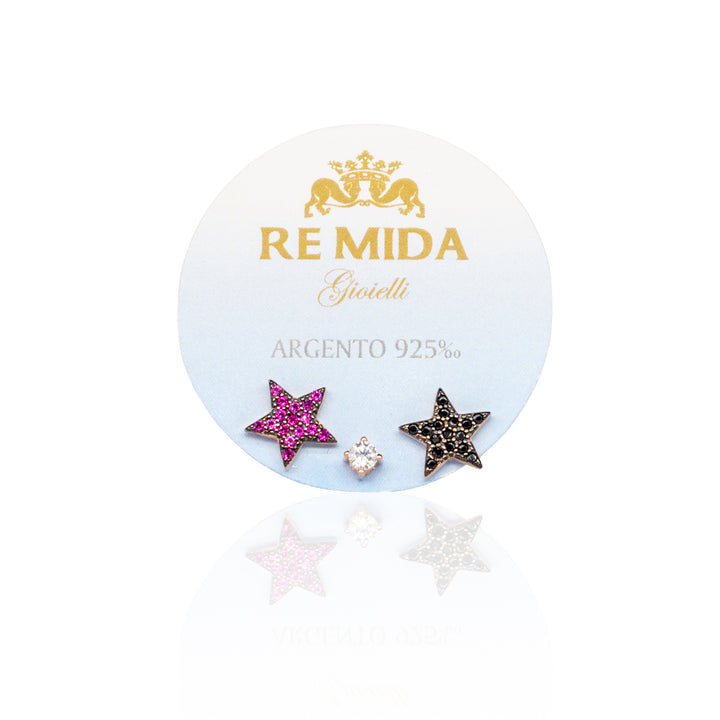 Orecchini Donna Re Mida Argento 925 Set A Tre O032