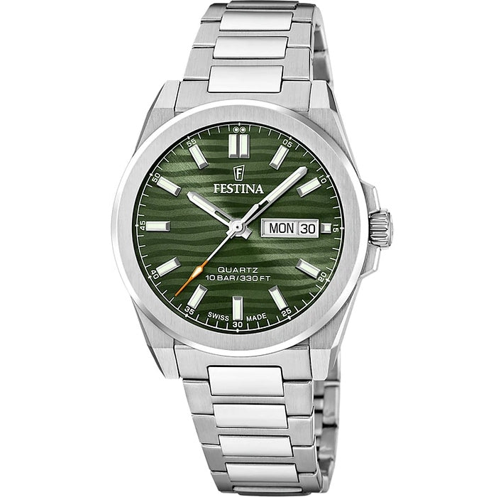 Orologio Uomo Festina Verde Acciaio Swiss Made F20073/4