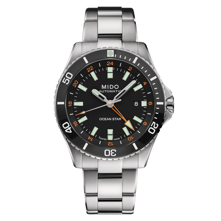 Orologio Uomo Mido Automatico GMT Acciaio Quadrante Nero Data M0266291105101