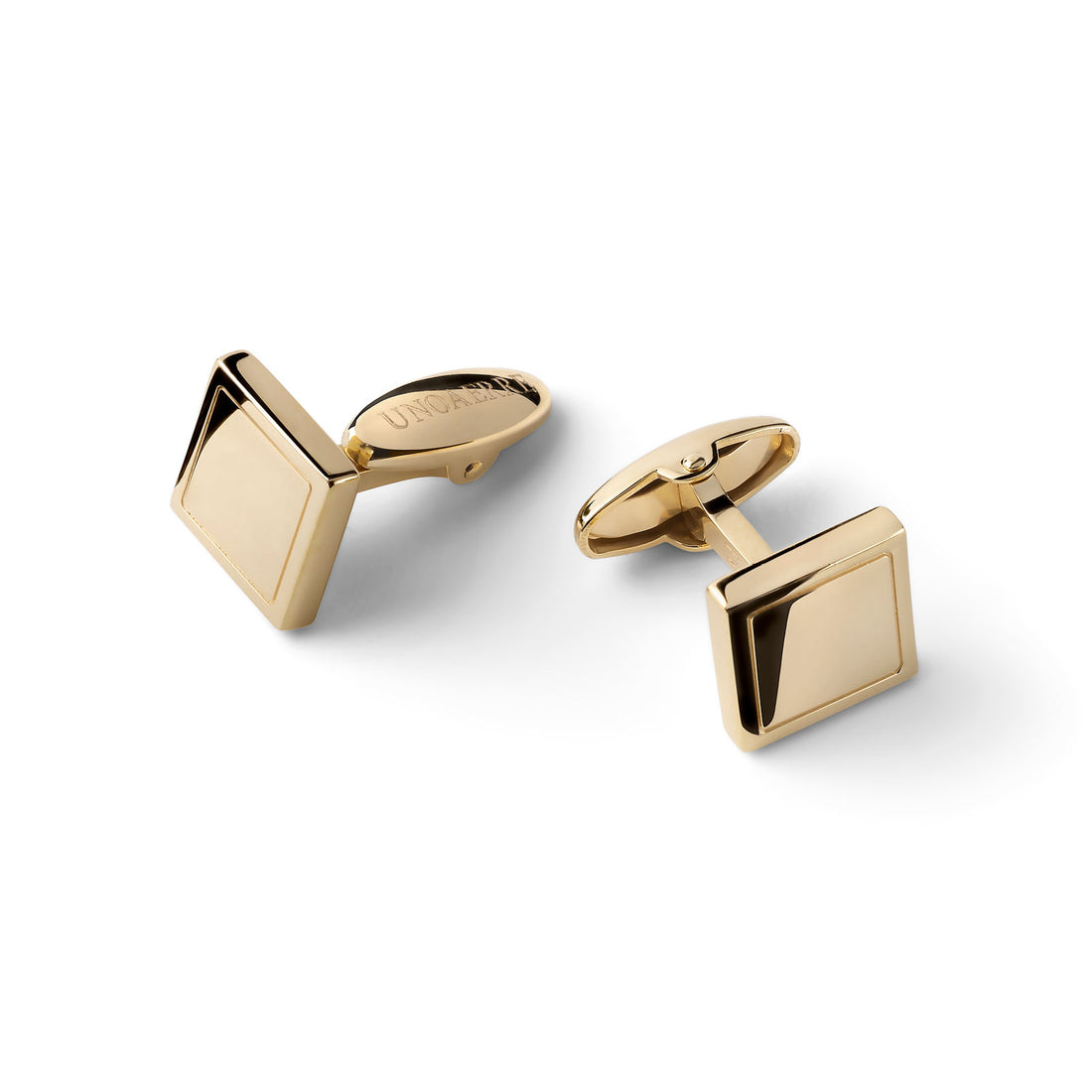 Gemelli Uomo Unoaerre Argento Dorato 925 Quadrato  6600
