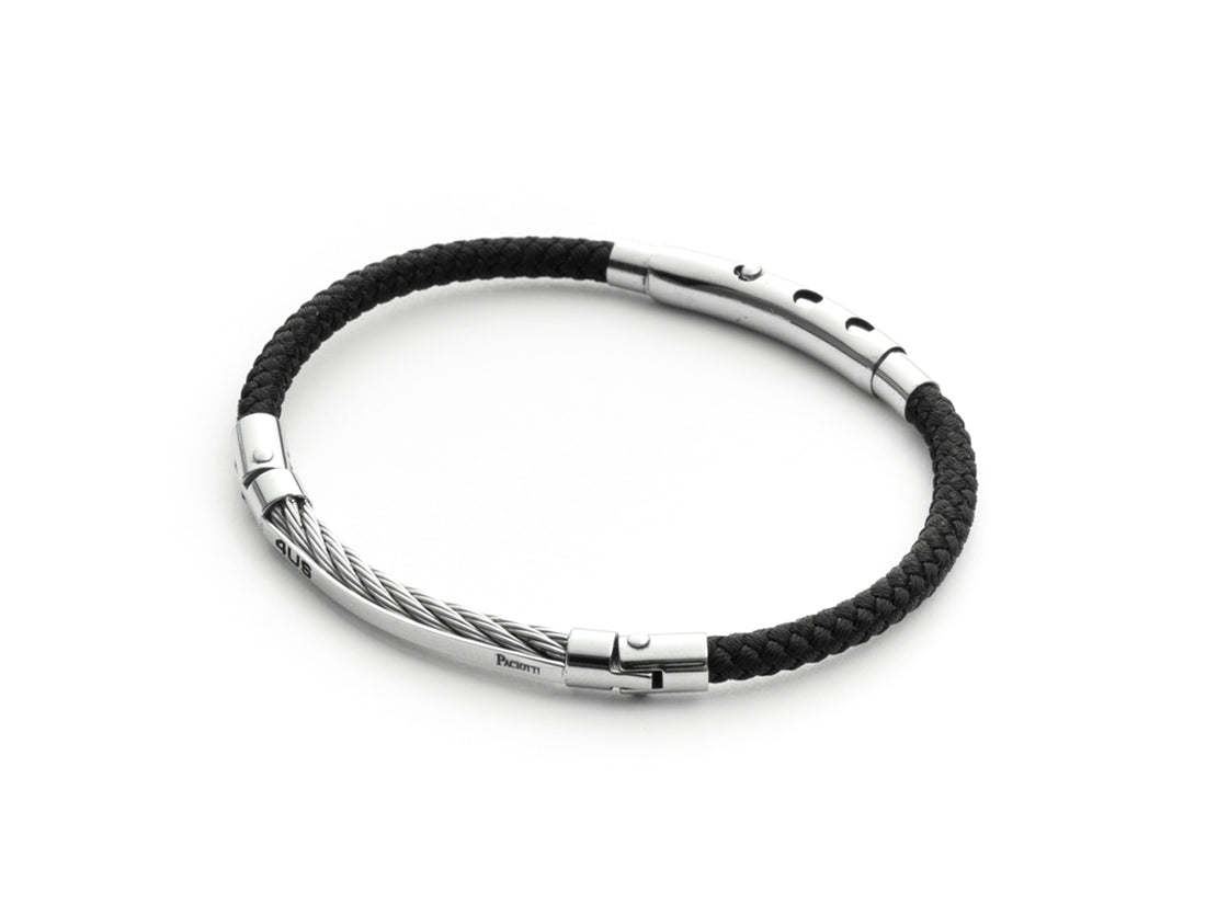 Bracciale Uomo 4US Cesare Paciotti Acciaio Cordura Rigido 4UBR3834