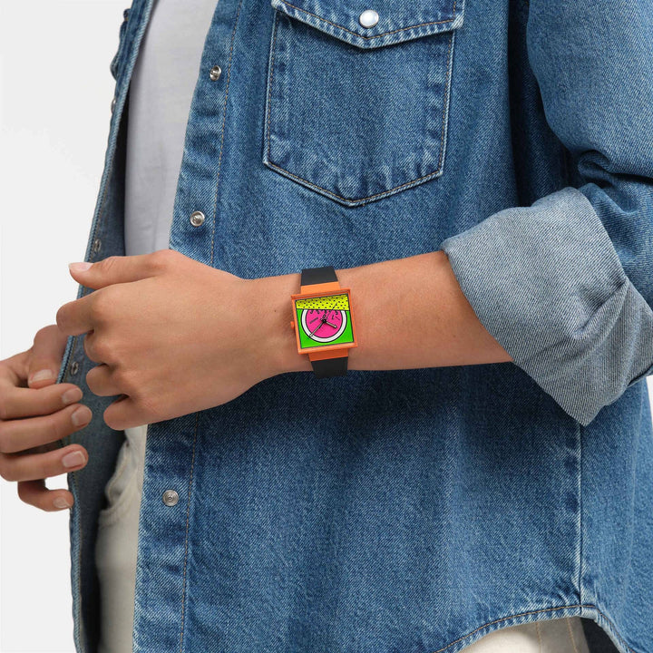 Orologio Unisex Swatch What IF BREAK TIME Cassa Quadrata SO34Z101