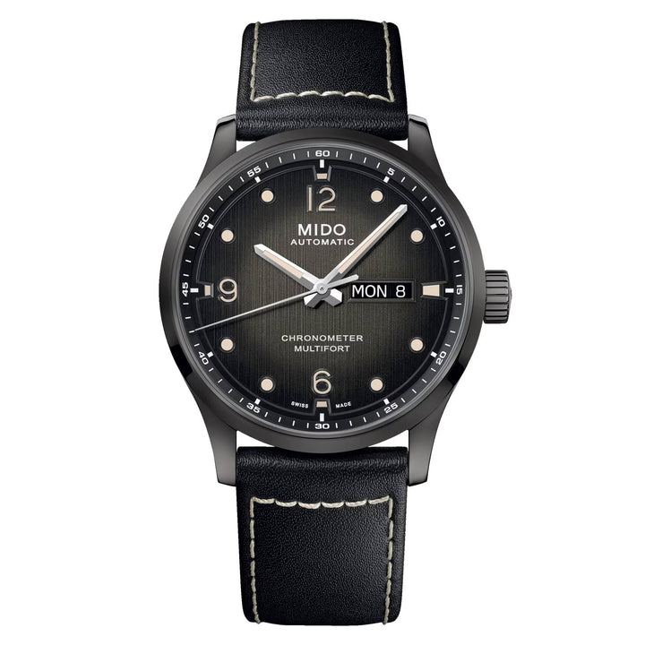 Orologio Uomo Mido Automatico Multifort Cronometro Total Black M0384313605700