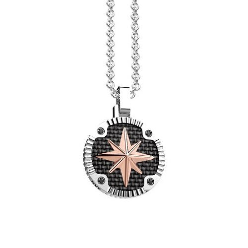 Collana Uomo Zancan Rosa Dei Venti Argento ESC227