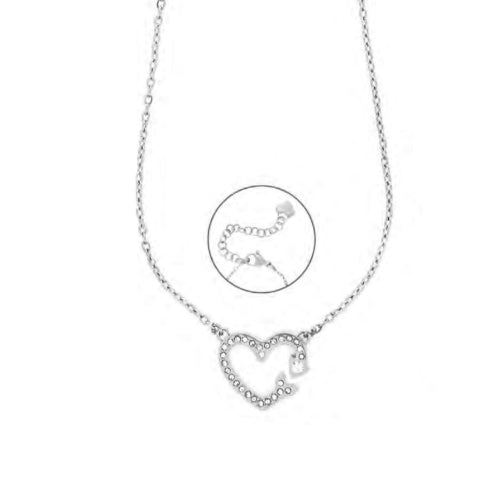 Collana Donna 4US Cesare Paciotti Acciaio Cuore Zirconi 4UCL8126W