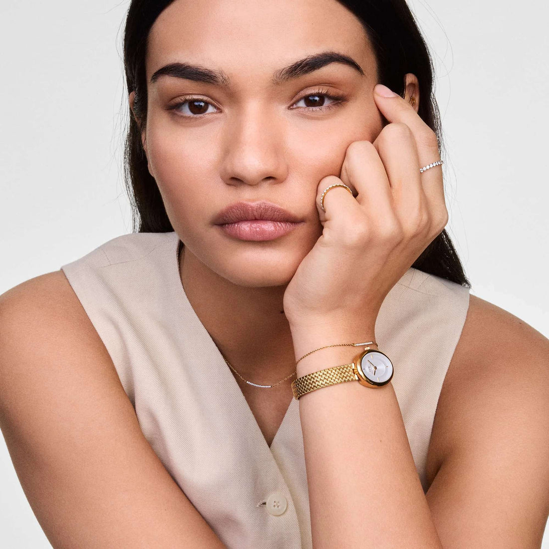 Orologio Donna Daniel Wellington Acciaio Dorato Juliette Braided DW00100882