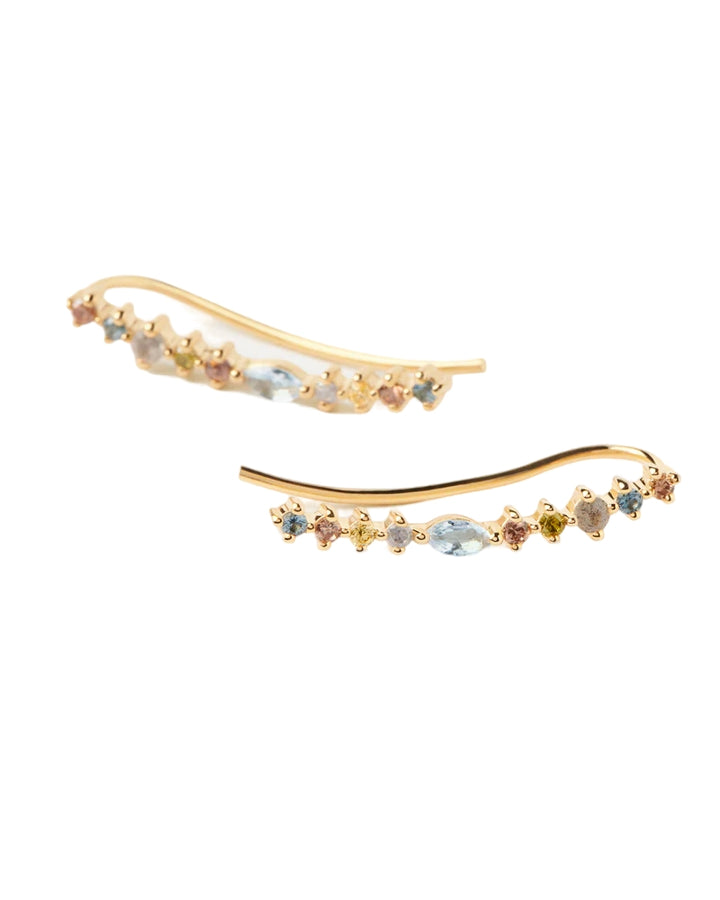 Orecchini Donna PDPaola Riviera Argento 925 Dorato Zirconi Colorati AR01-C79-U