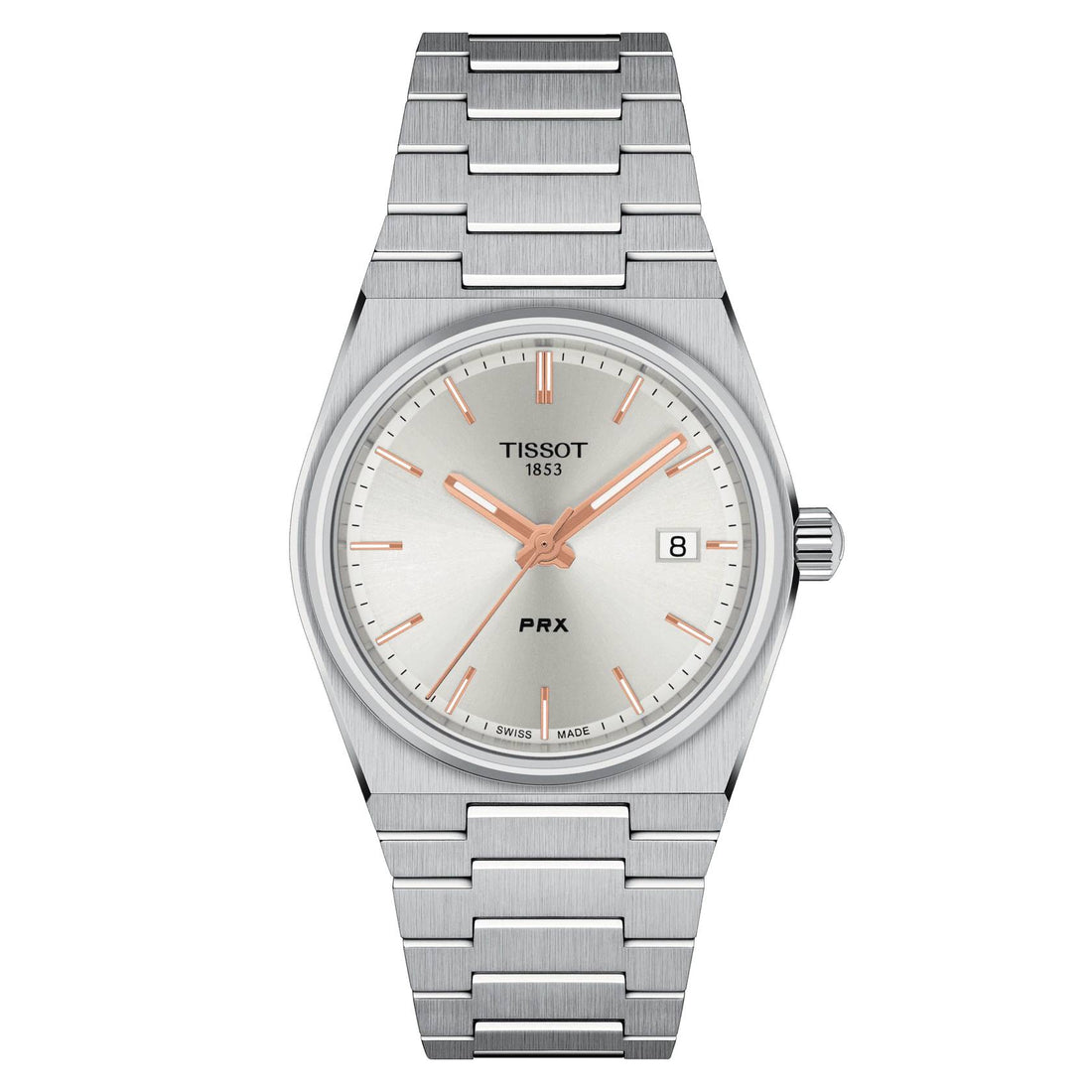Orologio Acciaio Donna Tissot Classic Prx Data Movimento Svizzero T1372101103100