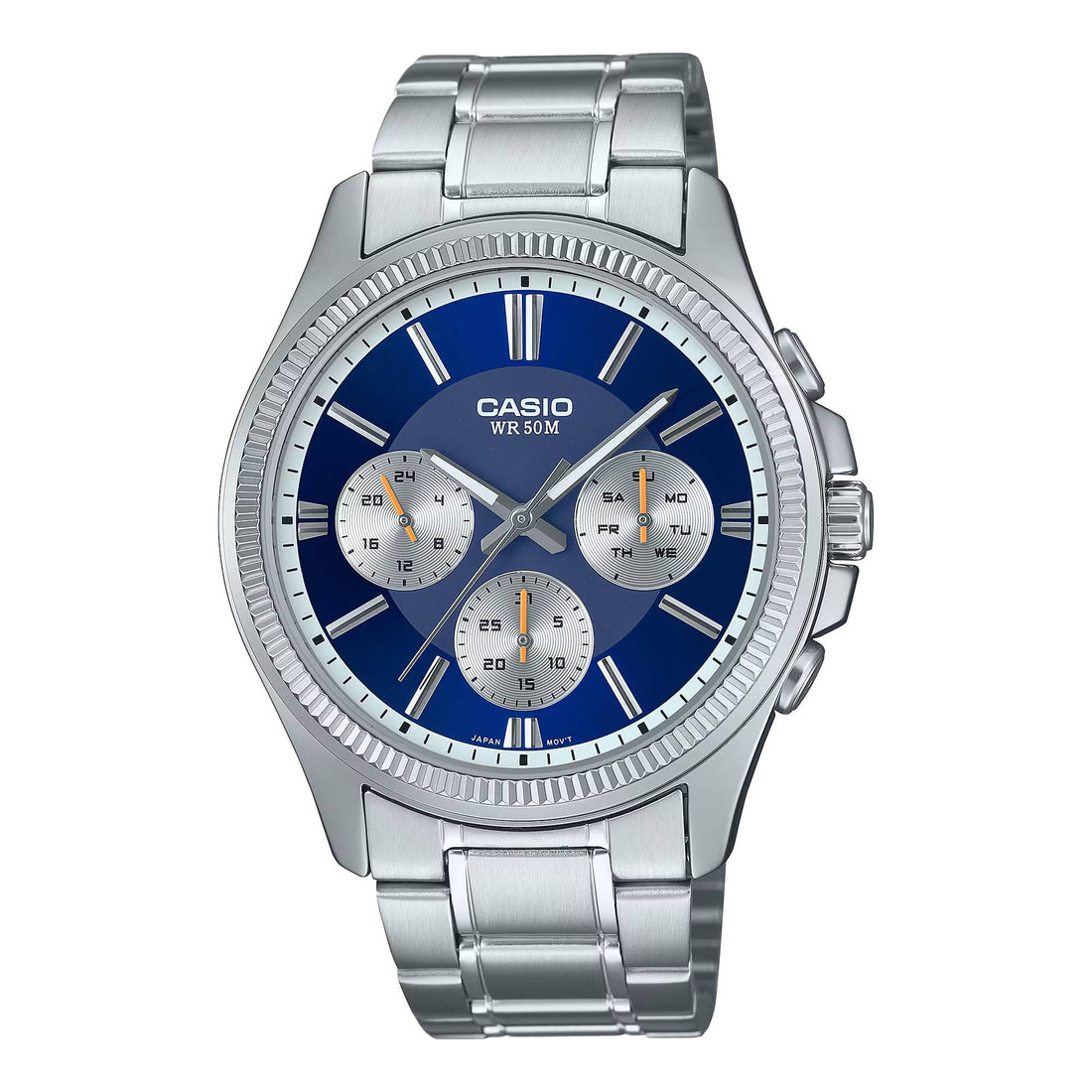 Orologio Uomo Casio Acciaio Blu Quarzo Multifunzione MTP-1375PD-2A1VEF