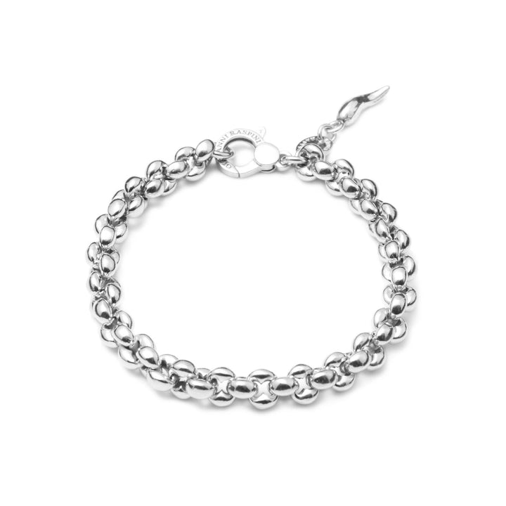 Bracciale Donna Giovanni Raspini Argento 925 Maglia Bold Anelli Lucidi 11051