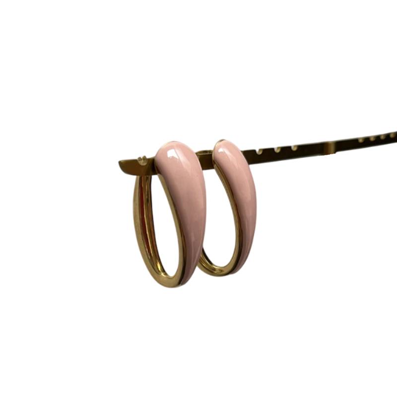 Orecchini Donna Le Gioie di Mavi Argento Smalto Rosa ORE169/G34