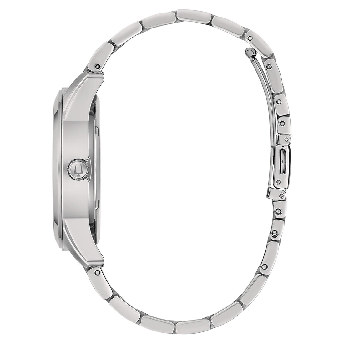 Orologio Uomo Bulova Automatico Numeri Romani Argentè Open Heart 96A280