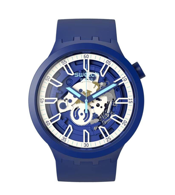 Orologio Uomo Swatch Big Bold Al Quarzo Blu SB01N102