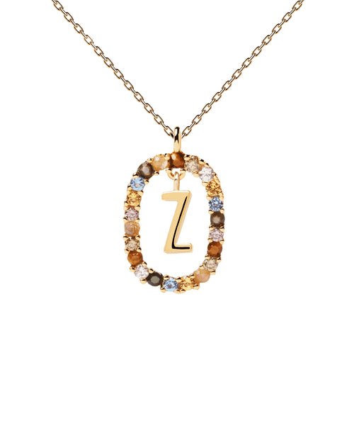 Collana Donna PDPaola Argento 925 Dorato Iniziale Z Zirconi CO01-285-U