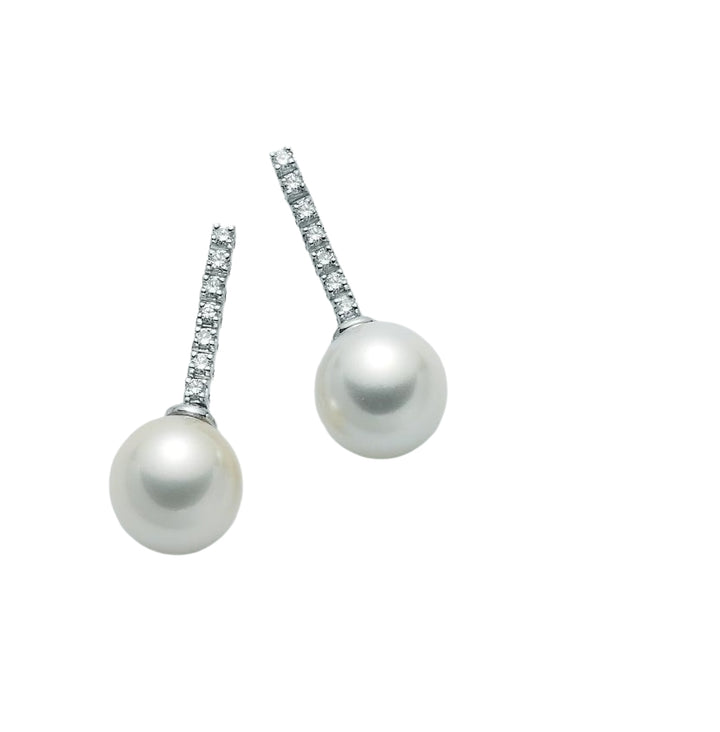 Orecchini Donna Nimei ORO 750 Perle con  diamanti PER904