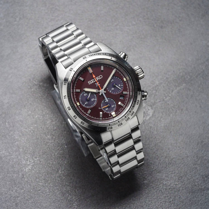 Orologio Uomo Seiko Rosso Speedtimer Carica Solare Edizione Limitata SSC935P1