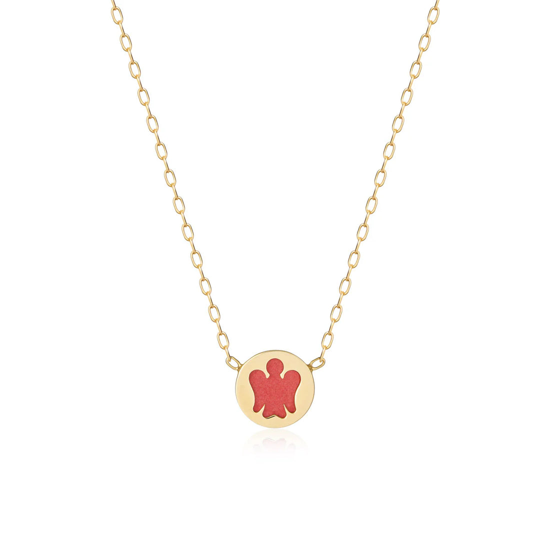 Collana Donna Ragazza Roberto Giannotti Angelo Oro Giallo 18 KT Corallo PZ687