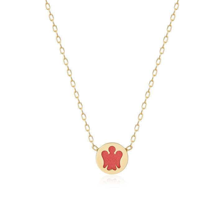 Collana Donna Ragazza Roberto Giannotti Angelo Oro Giallo 18 KT Corallo PZ687