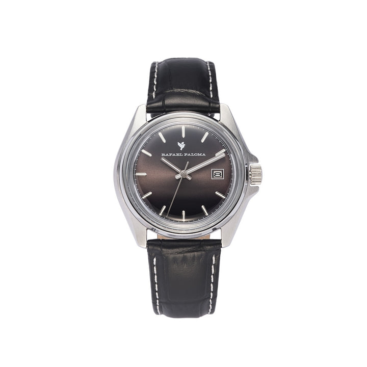 Orologio Uomo Rafael Paloma Acciaio Pelle Nero Data ORP003003