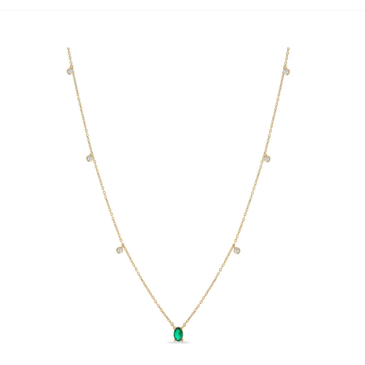 Collana Donna Laura P. Argento Dorato 925 Ciondoli  Zirconi CL0106GBV