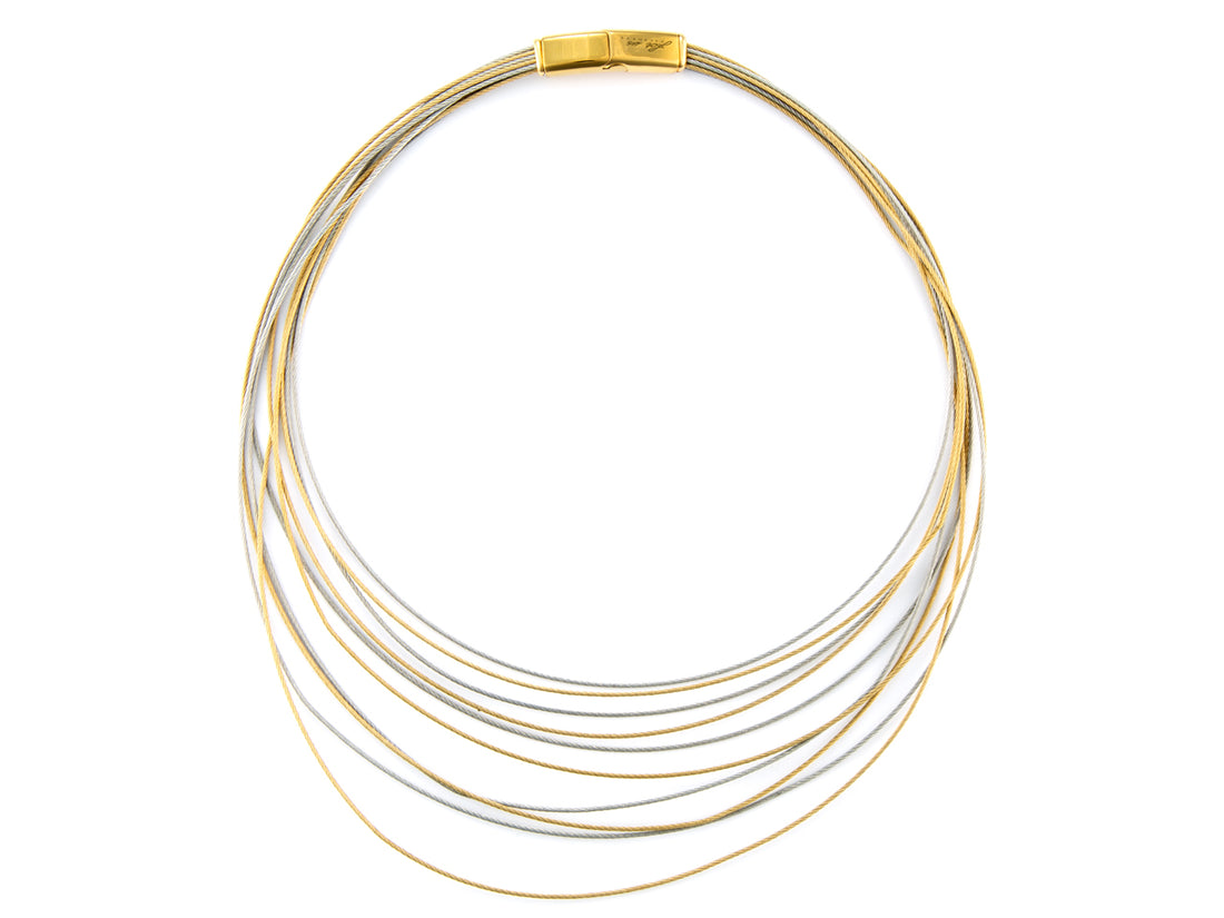 Collana Donna Acciaio bicolore rigida multifilo 4US Cesare Paciotti   4UCL6685W