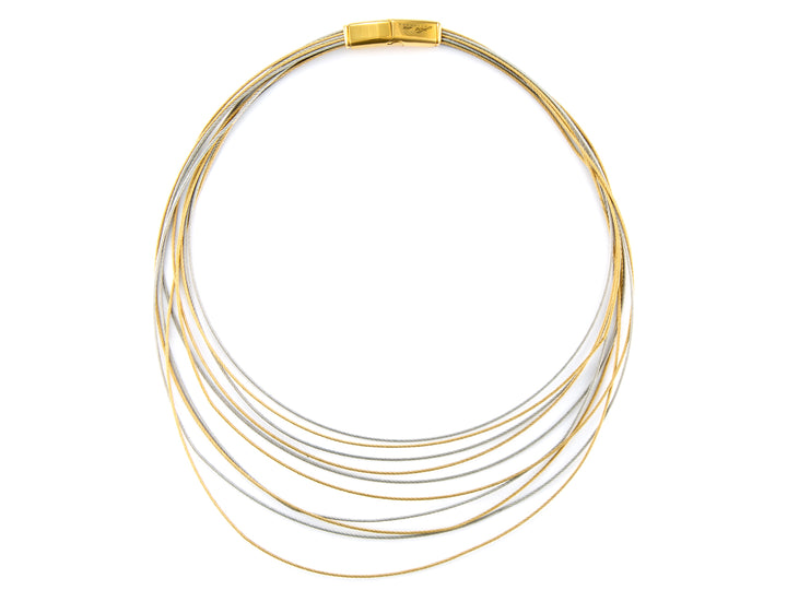 Collana Donna Acciaio bicolore rigida multifilo 4US Cesare Paciotti   4UCL6685W