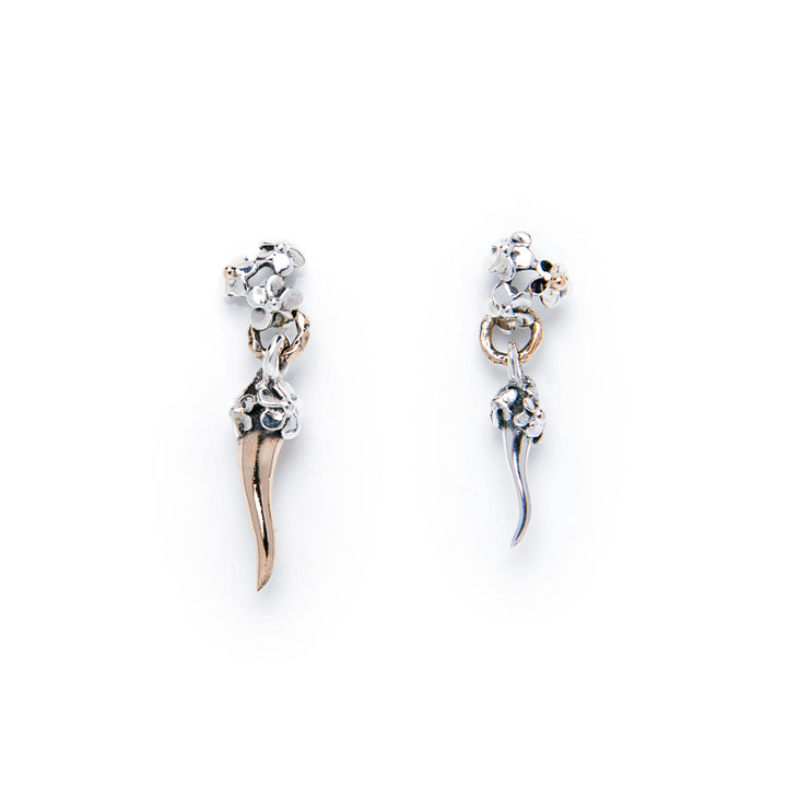 Orecchini Donna Nemoris Argento 925 Bronzo Rosè Corno Primavera Fiori BOF35